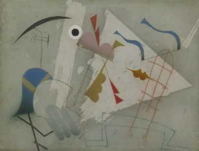 Die Zeitlosen - Farbradierung von Josef Werner ... in der Galerie Conrad 