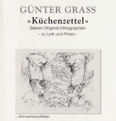KÜCHENZETTEL - Mappenwerk von Günter Grass ... Galerie Conrad