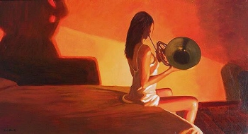 Tuba amarilla - Gemälde von Ramon Lombarte ... Galerie Conrad