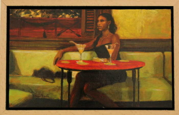 Floridita red table - Gemälde von Ramon Lombarte ... Galerie Conrad